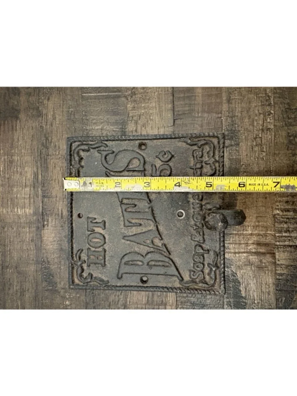 Hot Baths Cast Iron Wall Hook Antique Style Hanger Bathroom Decor